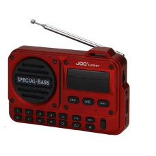 Компактный радиоприемник JOC H011BT-L Bluetooth с аккумулятором красный